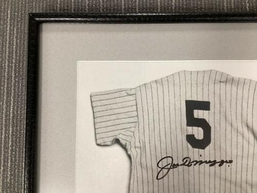 Joe DiMaggio Aláírt Nyomtatás 16x20 Bowery Hirdetés NY Yankees HOF Autogramot Keretes SZÖVETSÉG - Dedikált