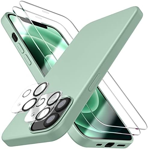 JTWIE [5 az 1-ben Kompatibilis az iPhone Mini Case 12,Ütésálló Szilikon tok [2 Képernyő Védő, valamint