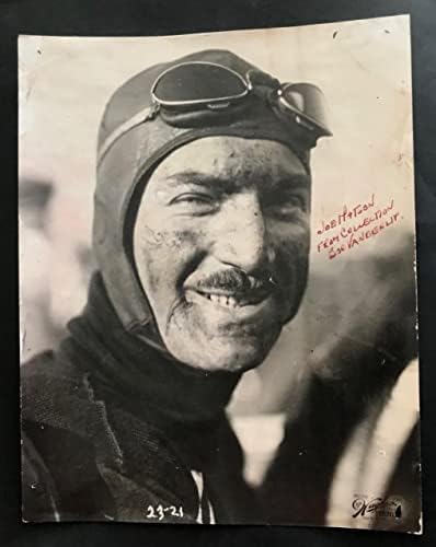 1909-12 Joe Matson Indianapolis 500 & Vanderbilt Kupa Auto Versenyző Hughes Fotó - Dedikált Főiskola Fotók