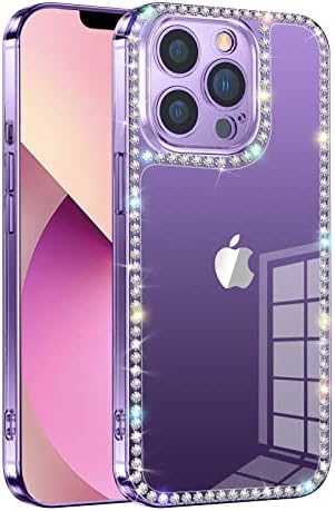 Bonitec Kompatibilis az iPhone 14 Pro Max Bling Esetben a Nők, Lányok Szikra 3D Csillogó Esetben Luxus