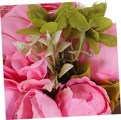 BESPORTBLE Virág Kosár Háztartási Selyem Virág Mesterséges Virág Rózsaszín