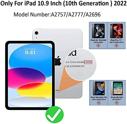 iPad 10 Generáció Esetben 2022 iPad 10.9 Inch Tabletta Fedezi, Viclowlpfe Vékony, Könnyű, Bőr Smart Case