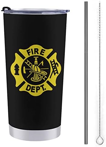 Tűzoltóság Zászló Bögre Újrafelhasználható Rozsdamentes Acél Dobon Szigetelt Üveg Vizet Utazási Csésze
