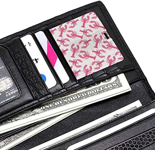 Rózsaszín Homár USB Flash Meghajtó Személyre szabott Hitel-Kártya Meghajtó Memory Stick USB Kulcs Ajándékok