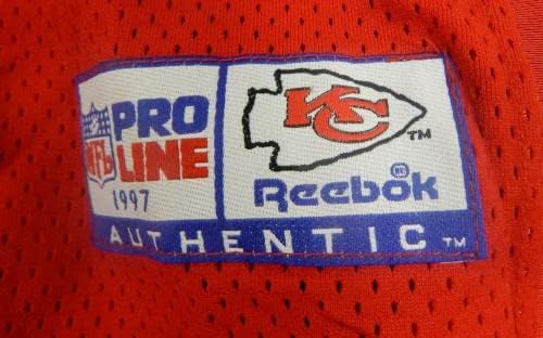 1997-ben a Kansas City Chiefs 65 Játék Kiadott Piros Mez 50 DP32711 - Aláíratlan NFL Játék Használt Mezek