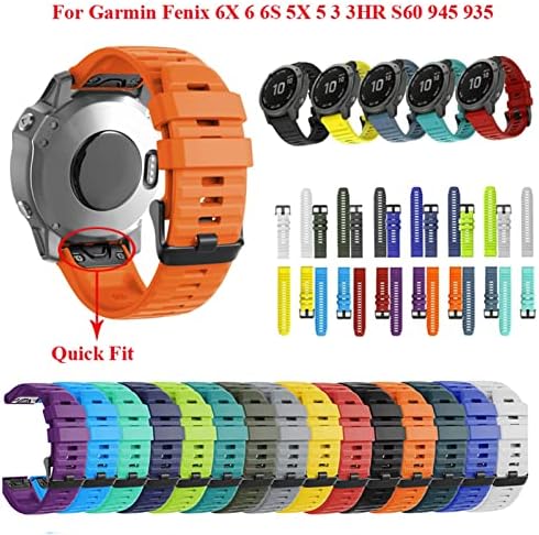 OTGKF 20 26 22MM Quick Fit Watchband Szíj, A Garmin Fenix 7 7 X 7-ES Watch Szilikon gyorskioldó Easyfit