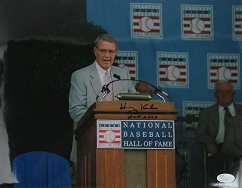 Harry Kalas Philadelphia Phillies HOF Aláírt/Dedikált 11x14 Fotó SZÖVETSÉG 145195 - Dedikált MLB Fotók