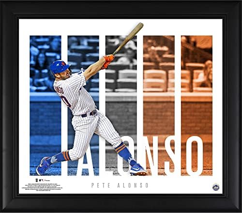 Pete Alonso New York Mets Keretes 15 x 17 Játékos Panel Kollázs - MLB Játékos Plakkok, valamint Kollázsok
