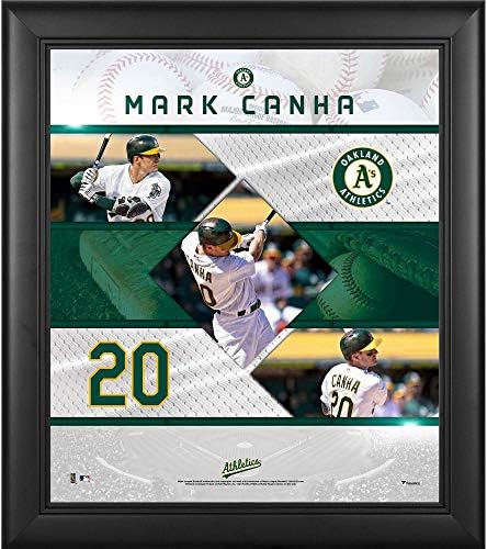 Mark Canha Oakland Athletics Keretes 15 x 17 Varrott Csillagok, Kollázs - MLB Játékos Plakkok, valamint