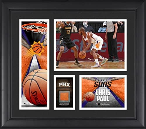 Chris Paul Phoenix Suns Keretes 15 x 17 Játékos Kollázs egy Darab Csapat-Használt Kosárlabda - NBA Játékos