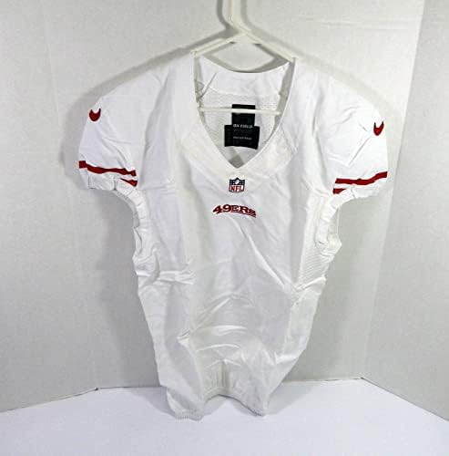 -ban a San Francisco 49ers Üres Játék Kiadott Fehér Távol Jersey Nike 40 DP42573 - Aláíratlan NFL