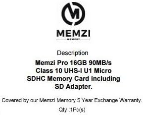 MEMZI PRO 16GB 90MB/s-Osztály 10 Micro SDHC Memória Kártya SD Adapterrel a Polaroid iXX090, i20X29, iS085,