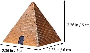 Happyyami 2db Mini Piramis Modell Egyiptomi Piramis, Figura, Szobor, Szobor Feng Shui Piramis Akvárium