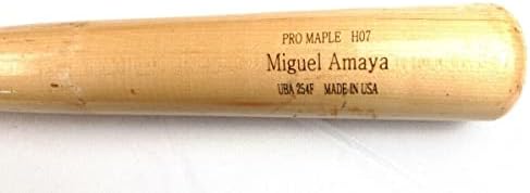 Miguel Amaya előjel nélküli Játék Használt BON Baseball Ütővel Egyéni Pro Modell Repedt - MLB Meccset