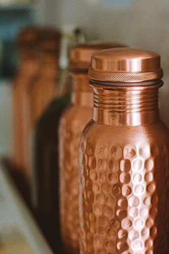 Kezét Crunch Tiszta Kalapált Réz Üveg Víz -, Kézzel készült réz drinkware víz üveg ayurveda javát szolgálja