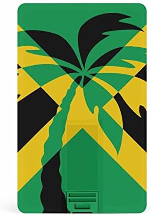 Jamaica Zászló Plam Fa USB Flash Meghajtó Hitelkártya Design USB Flash Meghajtó Személyre szabott Memory