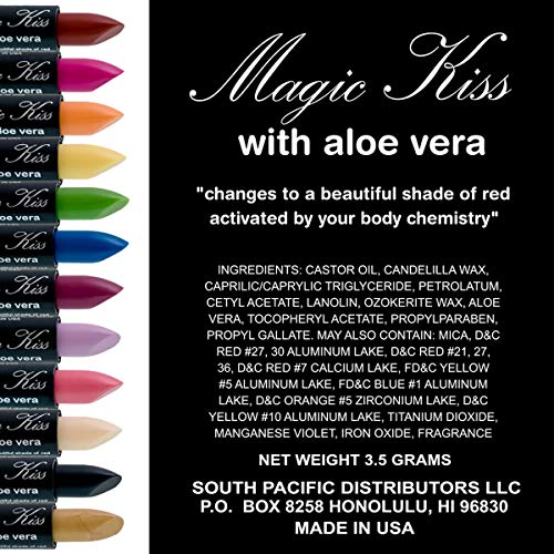 Mágikus Csók Csomag 12 színváltó Aloe Vera Rúzs Meghatározott Készült az USA-ban (Színek Aloha 01)