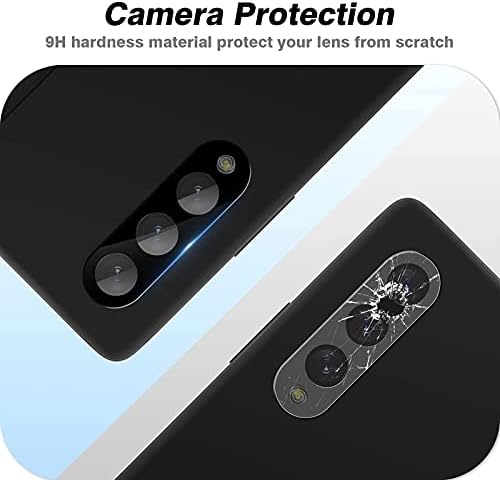[3 Csomag] imluckies Samsung Galaxy Z Hajtás 3 Kamera Lencséjét Védő, Ultra Vékony, Edzett Üveg, Anti-Semmiből