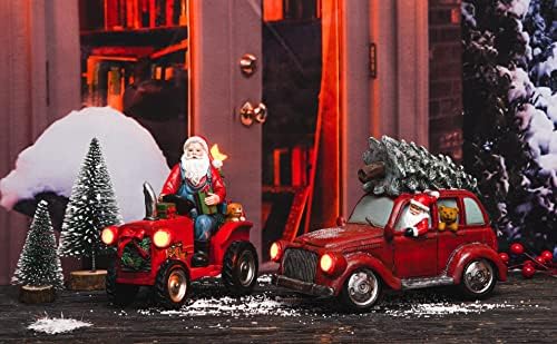 DUSVALLY Karácsonyi Mikulás & Traktor Figura Dekoráció Asztal Szobor, a Led-up Ajándék Gyerek & Felnőtt,