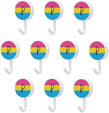 Pansexual Büszkeség Jelkép, Zászló, 10 Db Műanyag Kampó Aranyos Fal Horgok Kulcs Kampó Haza Konyha Dekor