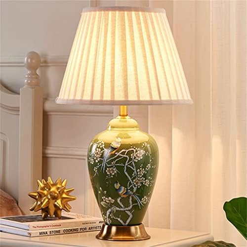FEER Kínai Kerámia asztali Lámpa Mellett Lámpa Nappali Retro Kreatív, Kézzel Rajzolt Virágok, Madarak,