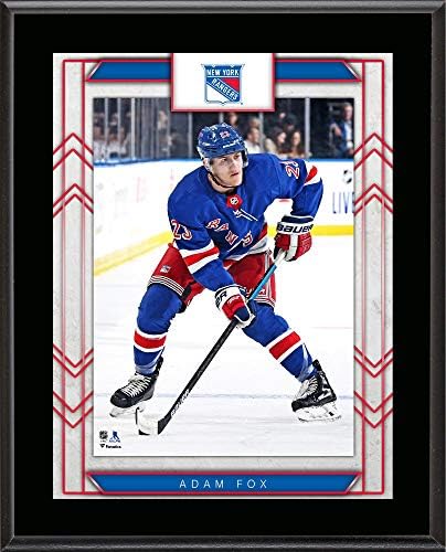 Adam Fox New York Rangers 10.5 x 13 Szublimált Játékos Emléktábla - NHL Játékos Plakkok, valamint Kollázsok