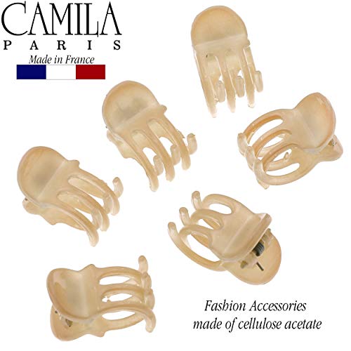 Camila Párizs CP3084 francia hajcsat a Nők, Készlet 6 Extra Kis Bézs Lányok, Haj Karom Klip Állkapocs