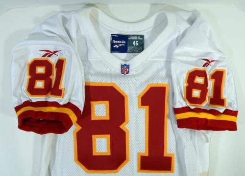 1997-ben a Kansas City Chiefs 81 Játék Kiadott Fehér Jersey 46 DP17059 - Aláíratlan NFL Játék Használt