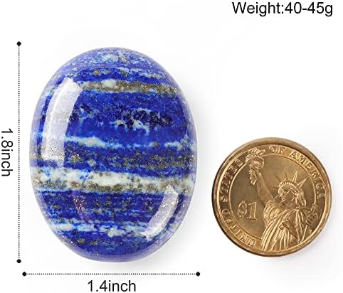 Hxswkk 1.8 Inch Lapis Lazuli Palm Kő Hüvelykujj Aggódj Kő Gyógyító Kristály Zsebében Drágakő a Szorongás