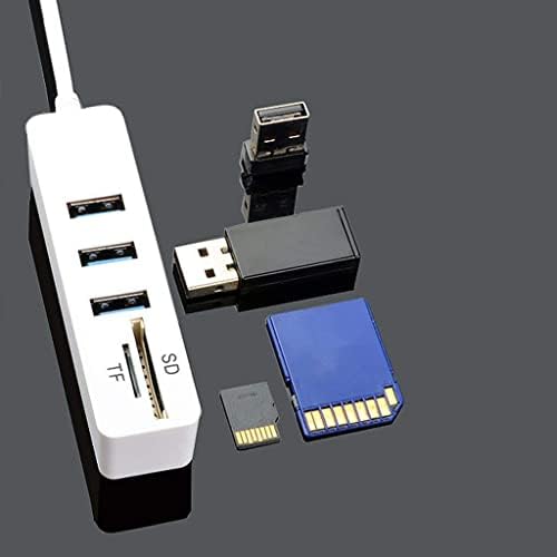 1 Db USB 2.0 Hub Sd/Tf Kártya Olvasó 3 Port USB Elosztó, Mac,Pc,Laptop, Fehér Ügyes Feldolgozott