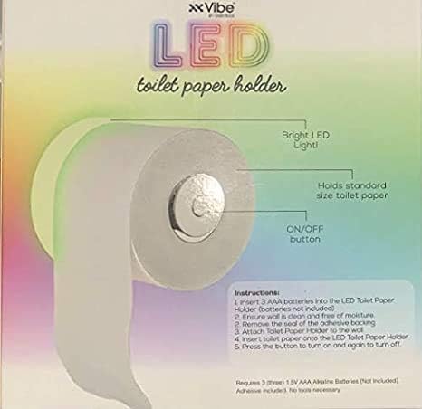 LED-Wc-Papír tartó RGB Világítás