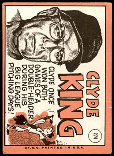 1969 Topps 274 Clyde Király San Francisco Giants (Baseball Kártya) Dean Kártyák 2 - JÓ Óriások
