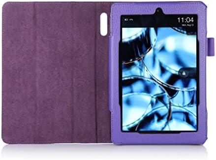 Mochie (Védjegy) Valódi Bőr tok Kindle Fire HD 7 Tablet 2014-es Kiadás (Lila)