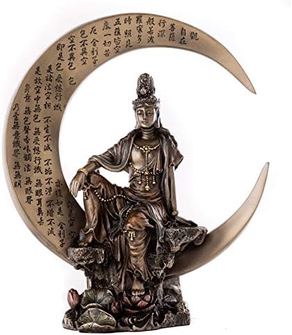 Top Gyűjtemény Guan Yin-Szobor a Királyi Könnyű Jelentenek a Crescent Moon - Kwan Yin Buddhista Istennő,