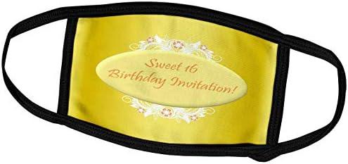 3dRose Edmond Hogge Jr Születésnap - Arany 16 Szülinapi Meghívókat - Álarcok (fm_38824_3)