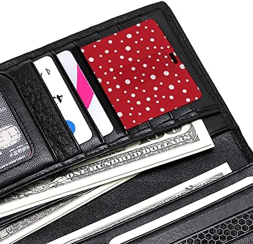 Fehér Piros Pontok Hitelkártya USB Flash Személyre szabott Memory Stick Kulcsot Tároló Meghajtó 64G