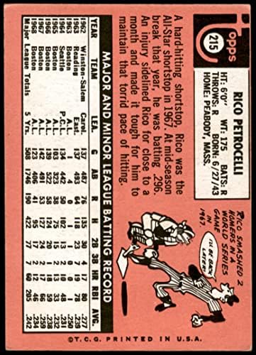 1969 Topps 215 Rico Petrocelli, a Boston Red Sox (Baseball Kártya) VG/EX Red Sox