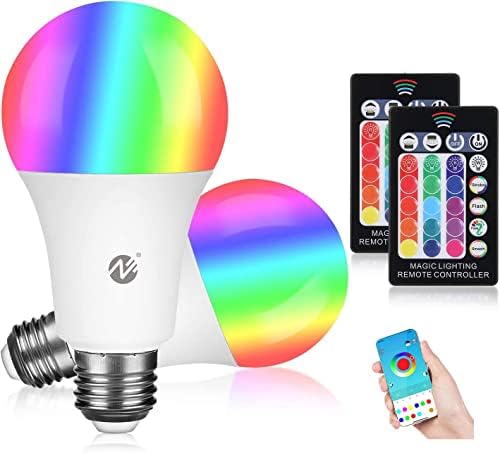 RGB LED Izzók Színe Változó Izzók Szabályozható 10W E26 Alap Nappal Fehér, Távirányító 19 Árvíz Villanykörte