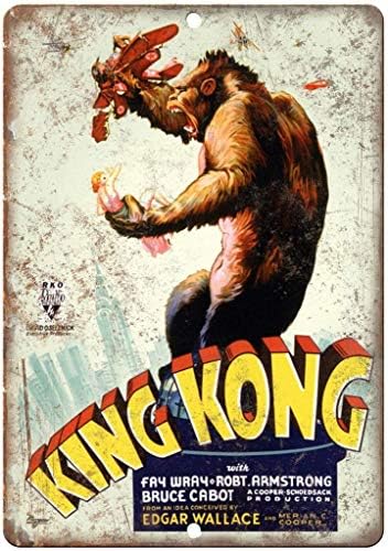 Bobdsa Mrute King Kong RKO Rio Képek Ón Fali Tábla A Művészet Vas Festmény Emléktábla Fém Fali Dekoráció