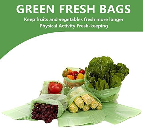 Zöld Zsákok Gyümölcsöt, Zöldséget többször használatos Növényi Táskák Hűtőszekrény Élelmiszer Tárolására