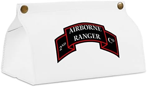 2. Ranger Zászlóalj Szövet Borító Modern PU Bőr Szalvéta Szövetek Kocka tartó Autó Fürdőszoba Éjszaka