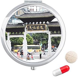 A Kínai Hagyományos Építészeti Fotózás Tabletta Esetben Zsebében Gyógyszer Tároló Doboz, Tartály Adagoló