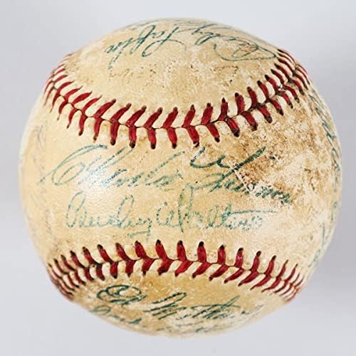 1953 Milwaukee Bátrabbak Csapat-Dedikált Baseball (24) Alakuló Szezonban – COA SZÖVETSÉG - Dedikált Baseball