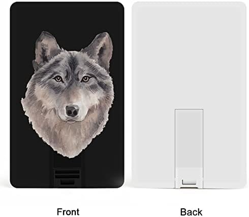 Akvarell Farkas USB 2.0 Flash-Meghajtók Memory Stick Hitelkártya Forma