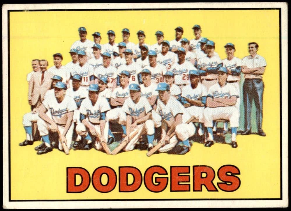 1967 Topps 503 Dodgers Csapat Los Angeles Dodgers (Baseball Kártya) VG+ Dodgers