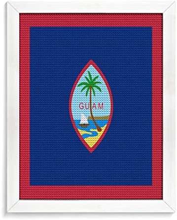Guam amerikai Zászló DIY 5D Gyémánt Festmény Készletek Fa Keret Teljes Gyakorlat Kézműves Alkotás a Fali