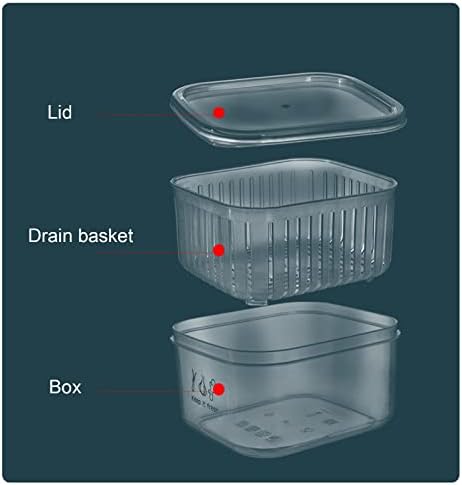 Rumtut Élelmiszer-Tároló Tartályok - Műanyag Dupla rétegű Csomagolás Doboz Tömítő Friss Fagyasztó Konténerek