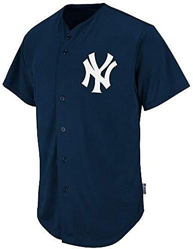 New York Yankees Felnőtt XX-Nagy, Teljes Gombot Király Bázis MLB Replika Jersey