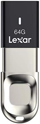 Lexar Jumpdrive Ujjlenyomat-F35 64GB USB 3.0 pendrive, Fekete/Ezüst (LJDF35-64GBNL)