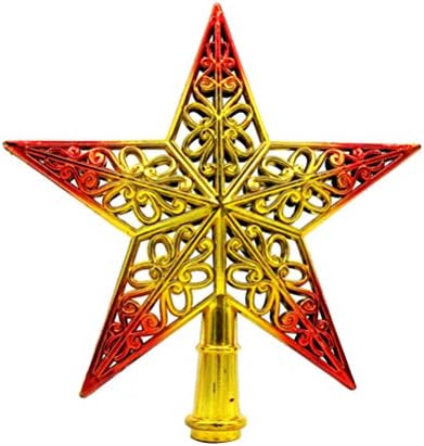 VALICLUD Fotó karácsonyfa Dísz Szikrázó Csillag Karácsonyi Csillag csúcsdíszt Csillogott Lóg karácsonyfa
